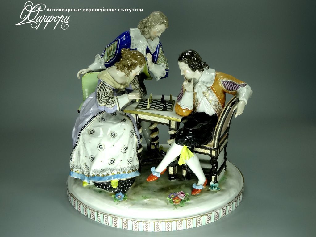 Купить фарфоровую статуэтку Ludwigsburg Игра в шахматы